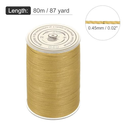 Waxed Cord 0.45mm Waxed Thread 87 Yard Wax String Leather Cord for Bracelet Making