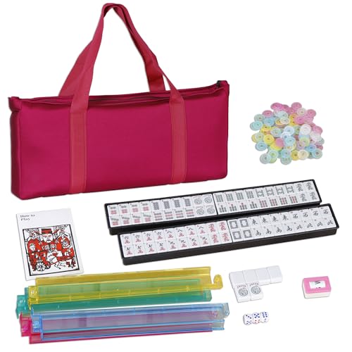 166 Tiles Mah Jongg Set American Mahjong 4 Color Pushers
