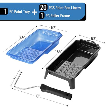 Bates 4 Inch Paint Tray Set (22 Count)