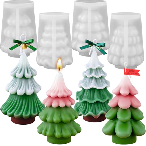 Christmas Tree Candle Molds (4 Count)