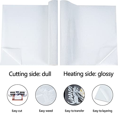 Glitter White Heat Transfer Vinyl HTV Rolls