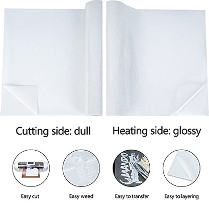 Glitter White Heat Transfer Vinyl HTV Rolls