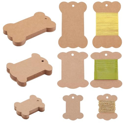 90PCS Ribbon Spools 3 Styles Ribbon Storage Organizer Flat Spool Bobbin Yarn Bobbin Kraft Spool Floss Bobbins Card Thread Holder for Embroidery Thread Cross Stitch Craft DIY Sewing