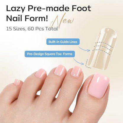 Poly Nail Gel Kit 30 Colors with 8 W Nail Lamp Poly Extension Gel