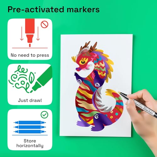 Metallic Acrylic Paint Markers (12 Count)