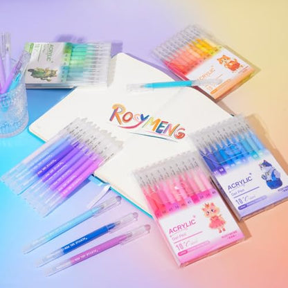 ROSYMENG 10 Colors Acrylic Gel Pens Set (10 Count)