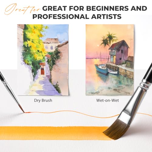 Watercolor Brushes Professional (8 Count)