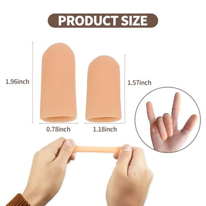 10PCS Silicone Finger Protectors Cots Thumb Protector (10 Count)