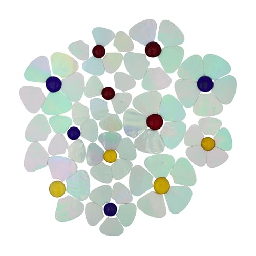 Iridescent Flower Mosaic Tiles
