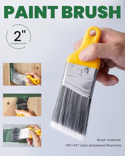 17 Pcs 6 Inch Foam Paint Roller Kit with Angle Paint Brush