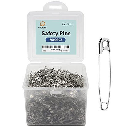 2000Pcs Assorted Safety Pins (2000 Count)