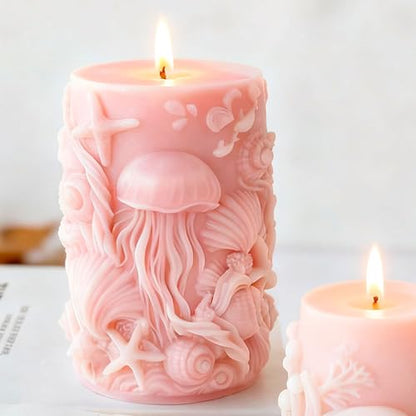 Ocean Animal Cylinder Candle & Resin Mold