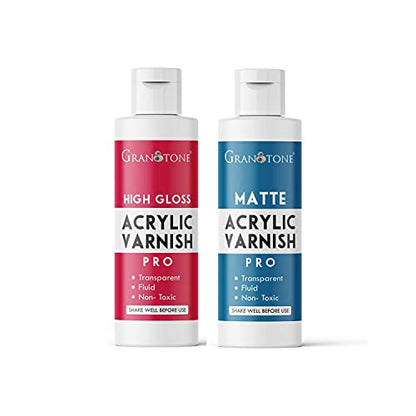 Gloss & Matte Acrylic Varnish Combo 3.38 fl oz 100 ml (6.6 Fl Oz)