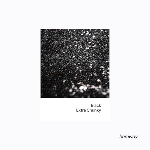 Resin Glitter Black 100g Extra Chunky Polyurethane & Epoxy Glitter (3.5274 Ounce)