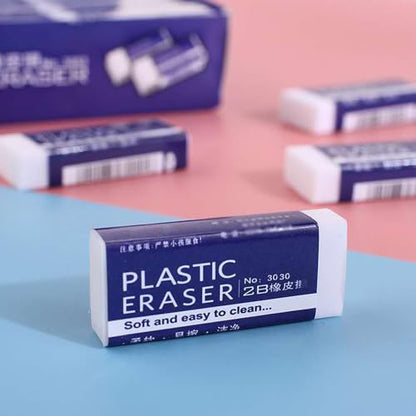White Erasers (6 Count)
