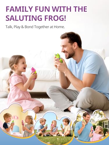 Walkie Talkies for Kids Rechargeable Frog Toys DIY Playset Gift