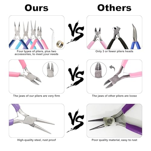 4 Pack Jewelry Pliers Set
