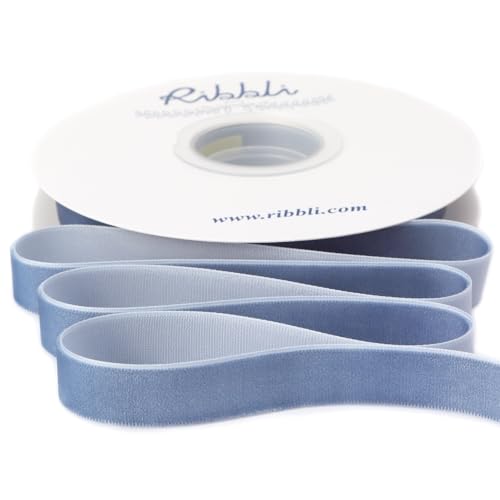 Dusty Blue Velvet Ribbon 5