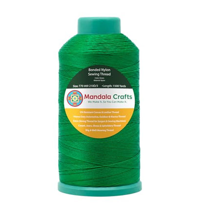 Size 69 210D T70 Green Bonded Nylon Thread (4500 Foot)