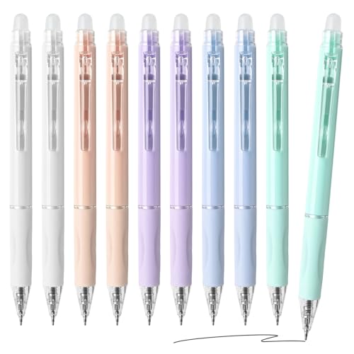 10 Pcs Retractable Erasable Gel Pens (10 Count)