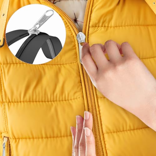 20Pcs Silver Zipper Repair Kit Zippers Replacement 5# Zipper Pull Rescue Kit for Clothing Jackets Purses Luggage Backpacks (20 Count)