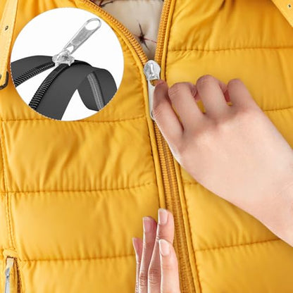 20Pcs Silver Zipper Repair Kit Zippers Replacement 5# Zipper Pull Rescue Kit for Clothing Jackets Purses Luggage Backpacks (20 Count)