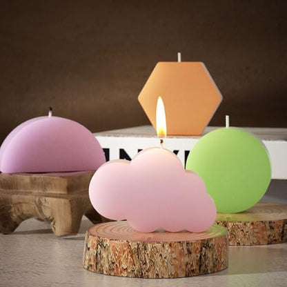 3 Pack Geometric Silicone Molds for Candles (6 Count)