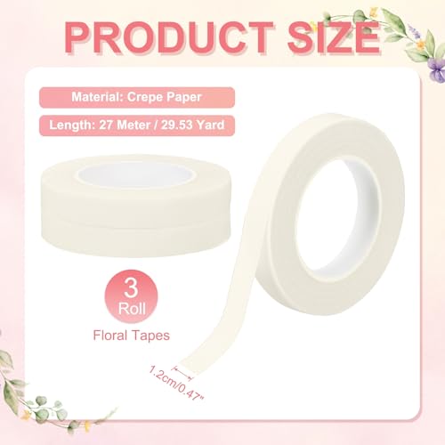 3 Rolls Floral Tapes