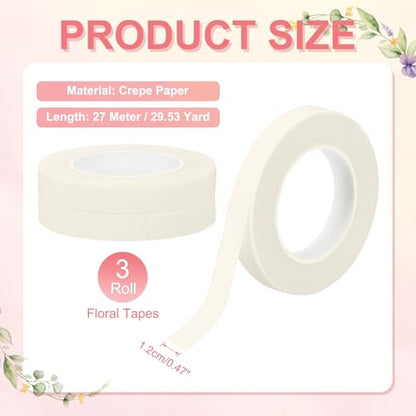 3 Rolls Floral Tapes