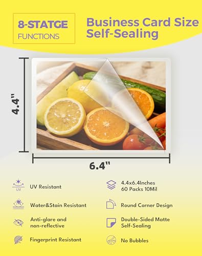 100Pack 4x6 Matte Self Seal Laminating Pouches