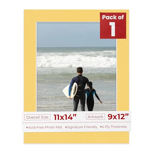 11x14 Mat Bevel Cut for 9x12 Photos