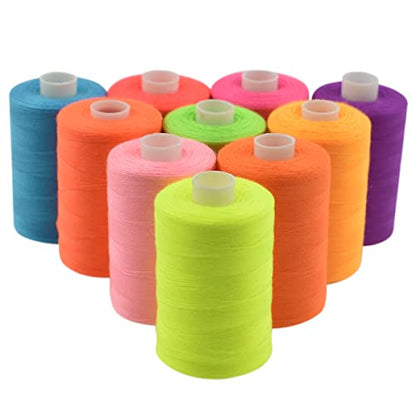 Sewing Thread 10 Color Sewing Industrial Purpose 1000 Yards Per Spool 40S (30000 Foot)