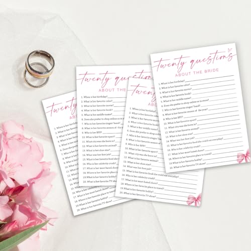 Wedding Shower Games Cards (25 Count)