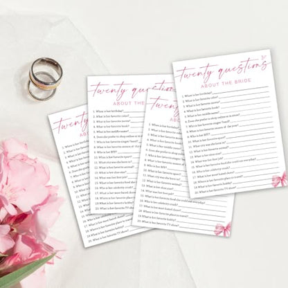 Wedding Shower Games Cards (25 Count)