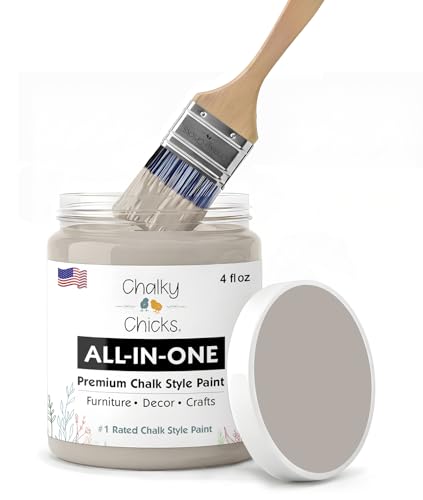 Wolf Gray 4 Fl Oz Chalk Paint for Furniture All in One