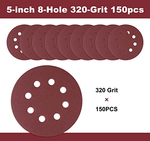150 PCS Sanding Discs 5 (150 Count)