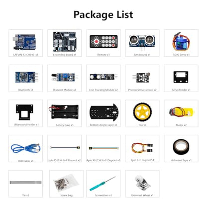 2WD Smart Robot Car Kit V2 with Bluetooth