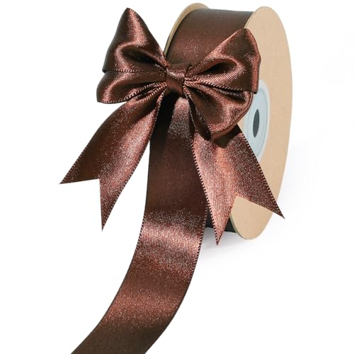 Brown Satin Ribbon 1 inch x 25 Yards