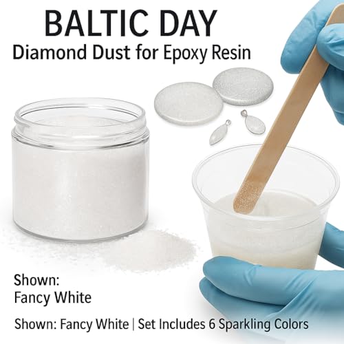 Diamond Dust 6 Color Luxury Glitter Set for Epoxy Resin (6 Ounce)
