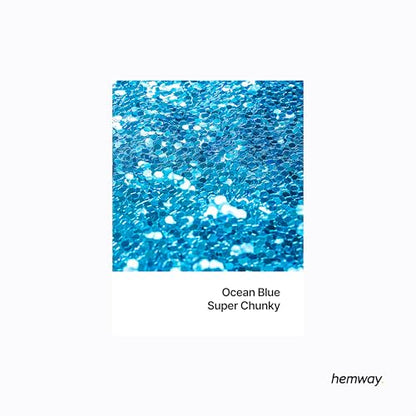 Resin Glitter Ocean Blue 100g Super Chunky (3.5 Ounce)