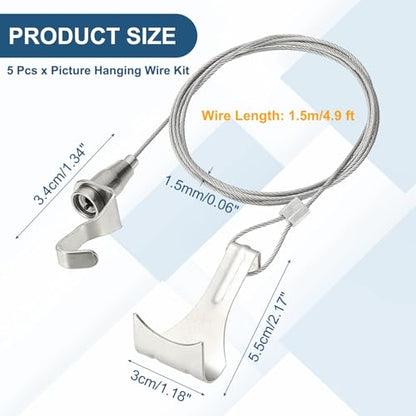 5Pcs Picture Hanging Wire Kit (5 Count)