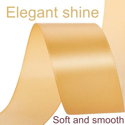 1-1/2 Inch Gold Ribbon 50Yards – Perfect for Gift Wrapping