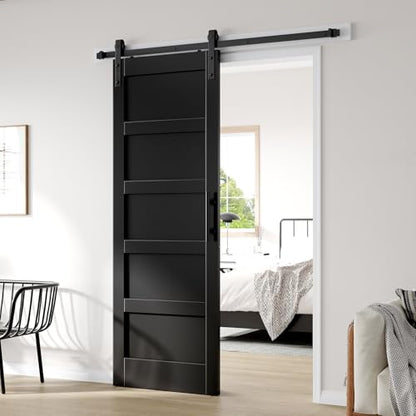 32x84 inch Black Barn Door Interior