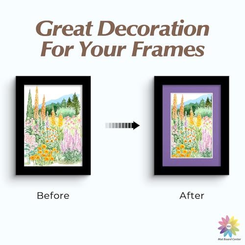 Mat Board Center 25 Pack 5x7 Picture Mat for 4x6 Photo Mixed Color