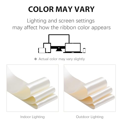 Ivory Satin Ribbon 4 Inch x 10 Yards Double Faced