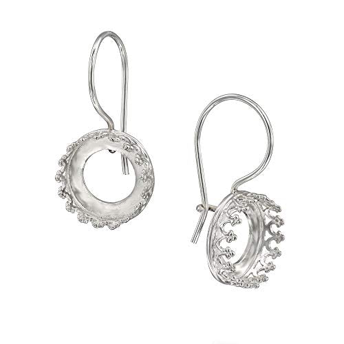 925 Sterling Silver Earring Settings (2 Count)