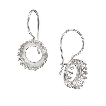 925 Sterling Silver Earring Settings (2 Count)