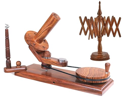 Wooden Yarn Ball Winder & Table Top Swift Set