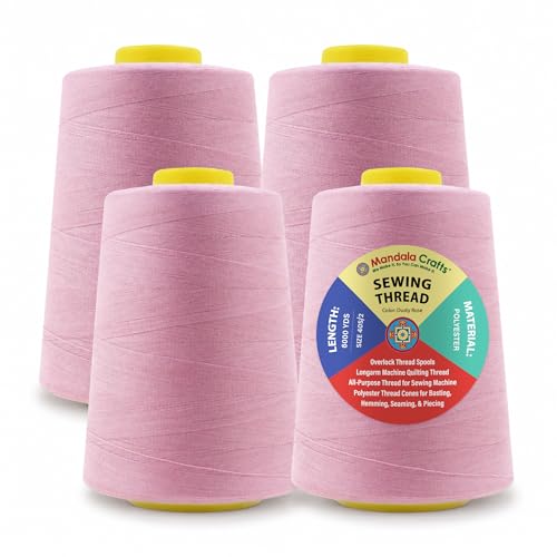 40S 2 Dusty Rose Polyester 4 Pack of Serger Threads Cones