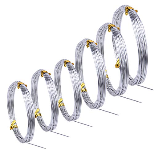6 Rolls Silvery DIY Craft Art Aluminum Wire